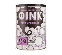 Oink Artisan Crackling 160g Snack Drum - Premium Double Cooked Crackling - 5 x Flavours - Gluten Free, High Protein, High Energy, Low Carb, Keto Friendly Pork Rind Snack (Smoky BBQ)