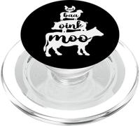 Oink Cluck Baa Moo Birthday, Pig, Chicken, Cow, Farmer PopSockets PopGrip for MagSafe