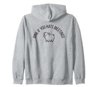 Oink If You Hate Meetings Pig Funny Office Humor Zip Hoodie