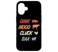 Oink Mooo Cluck Baa Agriculture Profession Case for iPhone 16