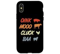 Oink Mooo Cluck Baa Agriculture Profession Case for iPhone X/XS