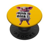 Oink Oink Pig Friendly Piggy Porcine Piggies & Pork Lovers PopSockets Adhesive PopGrip