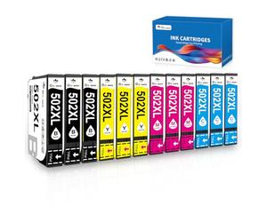 OINKWERE 12-Pack 502XL Ink Cartridges Multipack Replacement for Epson 502 Ink Cartridges 502 XL for Expression Home XP-5150 XP-5100 XP-5155 XP-5105 Workforce WF-2860 WF-2865 WF-2880 WF-2885