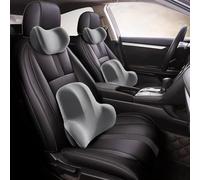 OINTJWWO Car Headrest & Lumbar Support Cushion for Opel Corsa C 2000 2001 2002 2003 2004 2005 2006, Ergonomic Memory Foam with Adjustable Strap Pain Relief Kit Comfortable Breathable Accessories