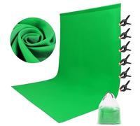 Oinvs Green Screen 1.8x2.8m, Thicken Foldable Green Screen Cloth Photo Backdrop with 6 Piece Clips and Bag for Photo Studio, Video Shooting, Live Streaming, Parties