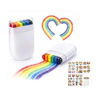 Oiomniv 2 Pack Pride Face Paint Stick with Pride Tattoos, Rainbow Face & Body Paint for LGBTQ Pride Parade, Gay Pride Makeup, Pride Month Accessories, Rainbow Flag Face Paint, Easy Wash, Skin Safe