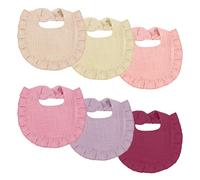 Oiomniv Baby Bibs, Muslin Dribble Bibs Bandana Drool Bibs Soft 100% Cotton Adjustable Unisex for Newborn, Toddler, Infant 0-24 Months 6-Pack for Drooling Teething
