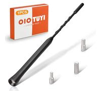 OioTuyi Car Aerial Antenna AM/FM/DAB Replacement - Universal 23cm/9 Inch Short Rod, Roof/Van Signal Booster with Screws M4 M5 M6, Ideal for Car Radio Aerial, Car Radio Antenna
