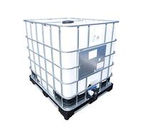 Oipps 1000 L Ltr Litre IBC Intermediate Bulk Container Tank for Water Storage Chemicals Outdoors Garden Irrigation Construction