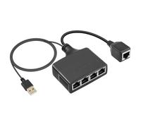 Oiqippnbv 1 to 4 Gigabit Ethernet Splitter RJ45 Splitter Network Cable Splitter 1000Mbps High Speed LAN Network Splitter Female Easy Install