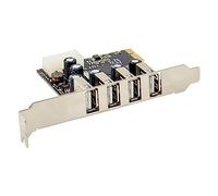 Oiqippnbv 1Set PCIE USB2.0 Adapter Card MCS9990 Chipset Allows Hot-Swapping USB Riser Card Multi-Port USB Expansion Card