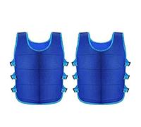 Oiqippnbv 2 Pcs Blue Cooling Vest with 48 Pcs Ice Pack Adjustable Ice Vest for Men Women Hot Weather Working Running Fishing Cycling