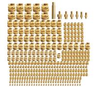 Oiqippnbv 3D Printer Hot Melt Heat Knurled Embed Brass Insert Nut M2/M2.5/M3//M5/M6 345pcs W/7pcs Heat-Set Insert Tip for