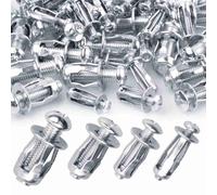Oiqippnbv 40Pcs Expansion Screw Petal Nut, M 4 M5 M6 M8 Jack Nuts, Petal Shape Metal Nut for Hollow Wall Iron Skin Plasterboard