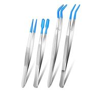 Oiqippnbv 4PCS Rubber Tipped Tweezers Set Rubber Tips Tweezers for Jewelry Making, Electronics