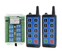 Oiqippnbv 8 Channel Wireless Remote Control Switch 12V/24V/36V 433MHz Remote Cont Wireless Remote Motor Control Switch DC9V-72V