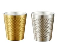 Oiqippnbv Double-Wall Keep Cold Beer Cup Hammered Texture Water Mugs Coffee Travel Mug Anti-Scalding
