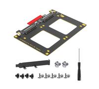 Oiqippnbv Dual U.2 to PCIe 4.0 X8 Adapter Card Riser U.2 SFF-8639 Adapter Supports 2 X U.2 SSD Compatible with Win8/10/11 Linux