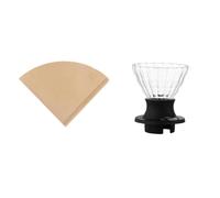 Oiqippnbv Glass Coffee Pot Smart Cup Coffee Filter Cup, 1PC Smart Cup and 100Pc Filter Paper