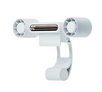 Oiqippnbv Portable Fan with LED Lamp Double Turbine Four-Speed Silent Fan Four-Speed Wind, Adjust At Hanging Lights on the Screen is Not Dazzling. Light Tone Operation, Not Disturbing People. Wh