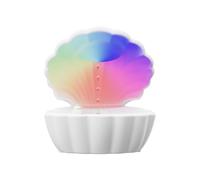 Oiqippnbv Shell Pearl Night Light with Bluetooth Speaker, RGB Anti- Humidifier,Water Drop Desktop Decorative Light,B