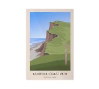 OIQUTGNG Norfolk Coast Path Poster Canvas Poster Bedroom Decor Landscape Decor Gift 16x24inch(40x60cm)