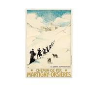 OIQUTGNG The Great Saint Bernard Pass Canvas Poster Bedroom Decor Landscape Decor Gift 12x18inch(30x45cm)