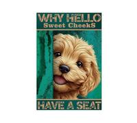 OIQUTGNG Why Hello Sweet Cheeks Canvas Poster Bedroom Decor Landscape Decor Gift 08x12inch(20x30cm)