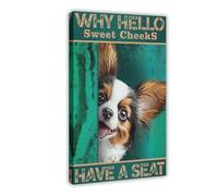 OIQUTGNG Why Hello Sweet Cheeks Canvas Poster Bedroom Decor Landscape Decor Gift 16x24inch(40x60cm)