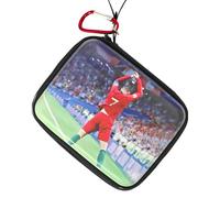 Oirigaga Football Card Carry Bag, Hard Shell Football Card Storage Box, Football Trading Card Box, Card Holder, Collector's Box Organiser for 400 Sports Cards and MTG Cards, CR7 Red