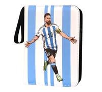 Oirigaga Football Cards Scrapbook with 50 Removable Sleeves for 400 Cards, 4 Pocket Football Trading Cards Album Folder, Card Holder Book with Zip Handle, 3 Rings Sports Cards Folder