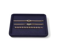 Oirlv Elegant Jewellery Storage Tray Velvet Jewellery Tray for Necklace Ring Earring Storage and Display