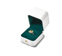 Oirlv Elegant Ring Storage Box for Wedding Engagement Valentine's | Made From PU Leather On The Outside And Microfibre On The Inside, Waterproof And Scratch Resistant