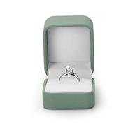 Oirlv Green Ring Box Elegant Ring Storage Box for Engagement Wedding Proposal Birthday Mothers Day