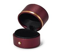 Oirlv Luxury PU Leather Ring Box Elegant Multifunctional Jewellery Storage for Engagement Proposal Wedding Gift (Red)