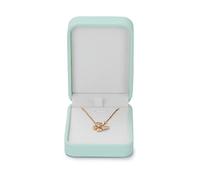 Oirlv PU Leather Necklace Box - Green Elegant Pendant Container for Valentine's Day Birthday Gift