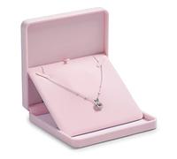 Oirlv Velvet Big Necklace Box Pink Necklace Box for Storage Display