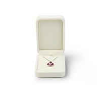 Oirlv Velvet Necklace Gift Box Creamy-white Necklace Storage Box Pendant Long Chain Storage Case