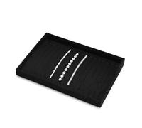 Oirlv Velvet Necklace Storage Tray Black Necklace Display Tray for Pendant Display and Storage