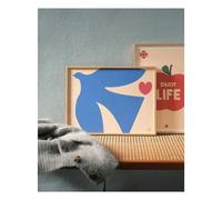Oiseaux Bleus poster Blue 30x40