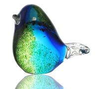 OISEGOP OIS Glass Bird, Handmade Blown Creative, Gift for Christmas, Home Decor, Living Room, Office Paperweight, Bookshelf Desktop Figurines, Bird Art Decor, Green