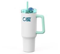 OISIZ 40oz Tumbler with Handle Water Bottle with Straw Lid 1200ml Stainless Steel Drink Cup Reusable Insulated Vacuum Cup Travel Coffee Mug Travel Cup Cupholder Friendly,Leak Proof,Keep Cold for 32Hr