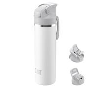 OISIZ Insulated Stainless Steel Water Bottle 720 ml with 2-in-1 Straw Lid, Security Lock with One Click, 100% Leak-Proof, Keeps Cold for 24 Hours, 24 oz Vacuum Water Bottle for Travel and Sports