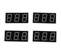 OITHJTIRP 4 Pcs Common Cathode 12 Pin 3 Bit 7 Segment 0.8" Red LED Display Digital Tube