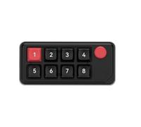 OITHJTIRP Wired Macro Mechanical Keyboard 8keys 12-Lighting Effects Full Key Hot-Swap Support Macro Programming Game Office Black