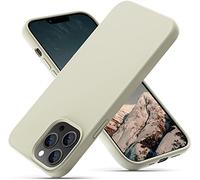 OitiYaa Liquid Silicone Case Compatible with iPhone 13 Pro Case,Full Body Protection,Ultra Slim Shockproof Phone Case with Soft Anti-Scratch Microfiber Lining,6.1 inch, Stone