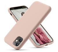 OitiYaa Silicone Case Compatible with iPhone 11 Case 6.1 Inch, Soft Ultra Slim Protective Shockproof Liquid Silicone Phone Case with Anti-Scratch Microfiber Lining,Sand Pink
