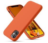 OitiYaa Silicone Case Compatible with iPhone 11 Case 6.1 Inch, Soft Ultra Slim Protective Shockproof Liquid Silicone Phone Case with Anti-Scratch Microfiber Lining,Kumquat Orange