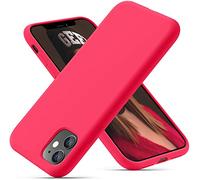 OitiYaa Silicone Case Compatible with iPhone 11 Case 6.1 Inch, Soft Ultra Slim Protective Shockproof Liquid Silicone Phone Case with Anti-Scratch Microfiber Lining,Hot Pink