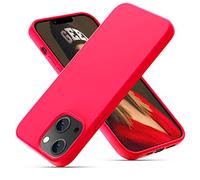 OitiYaa Silicone Case Compatible with iPhone 14 Case 6.1 Inch, Soft Ultra Slim Protective Shockproof Liquid Silicone Phone Case with Anti-Scratch Microfiber Lining, Hot Pink
